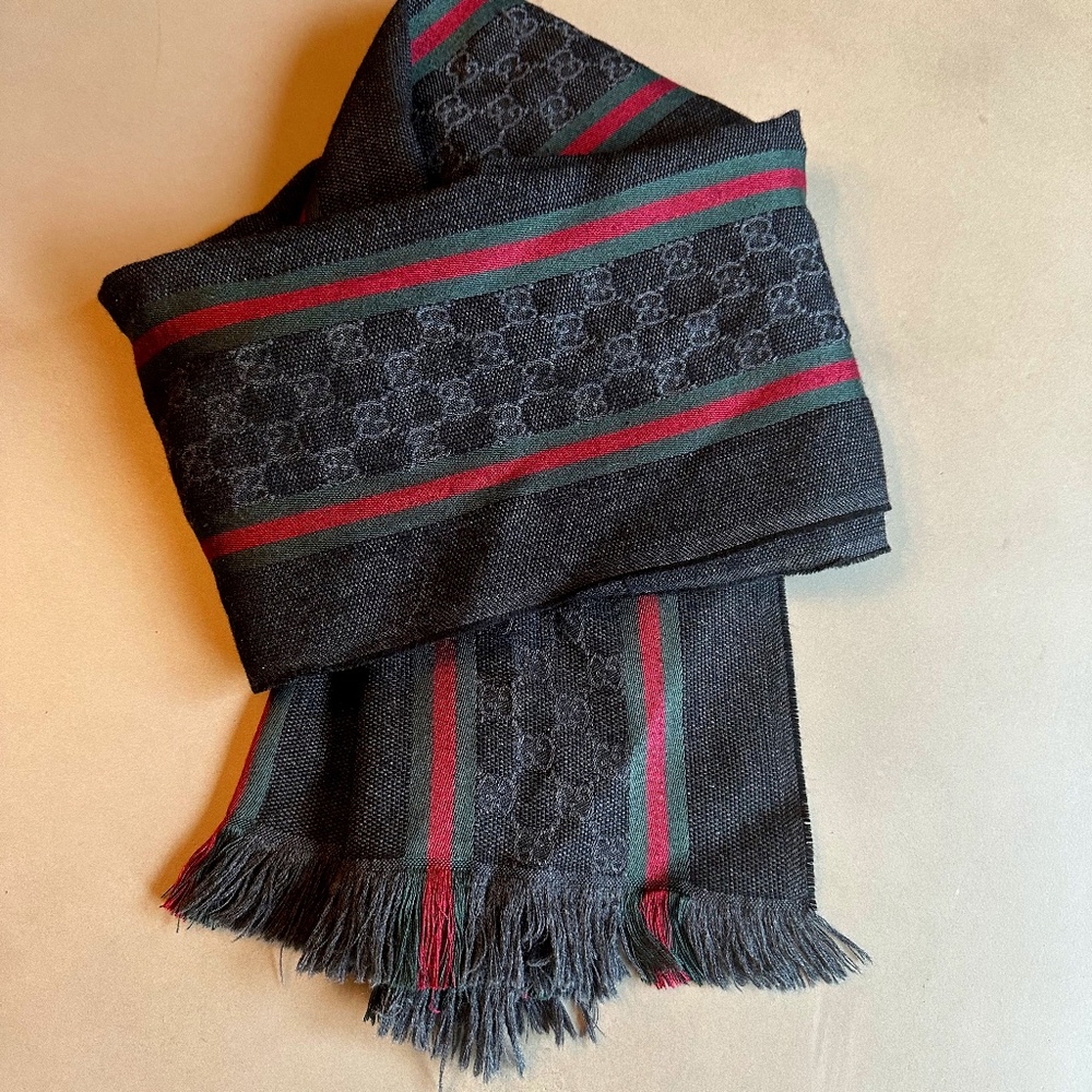 Gucci GG Black Scarf